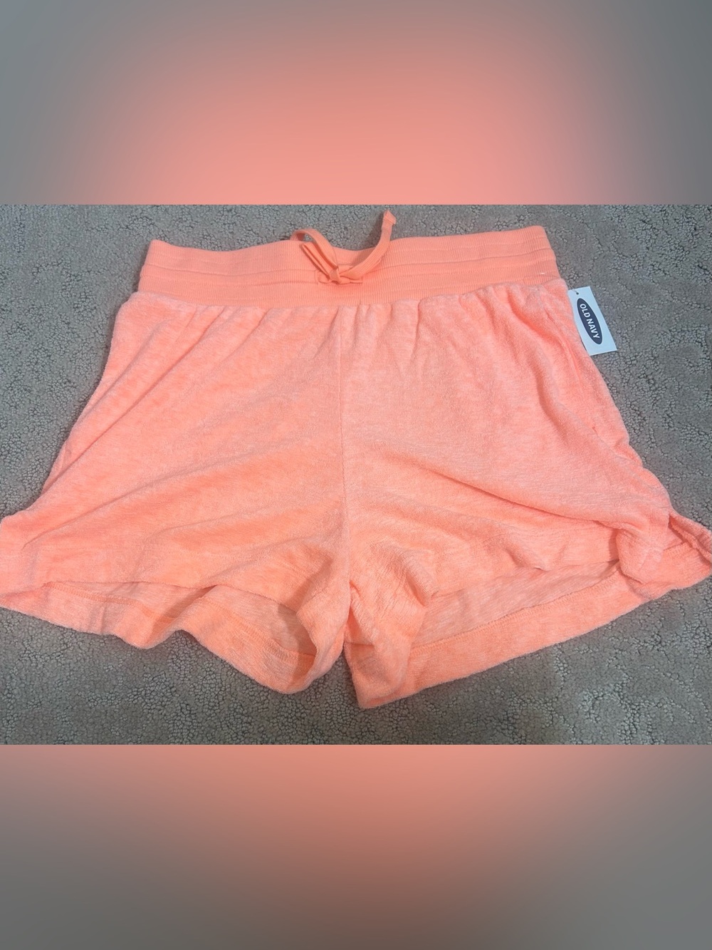 Old Navy Coastal Terry Knit Drawstring Shorts - Coral
